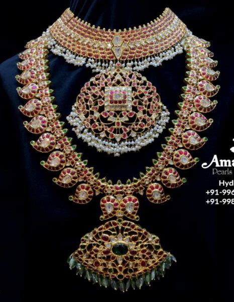 Bridal Kundan Necklace And Mango Mala Indian Jewellery Designs