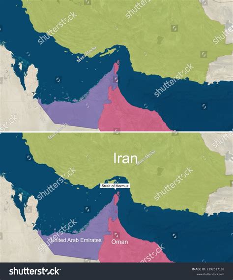 Map Strait Hormuz Text Textless Stock Photo 2192517109 | Shutterstock