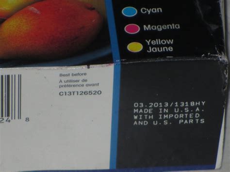 Genuine Epson 126 Yellow High Capacity Ink Cartridgeexp 2013 T126420 Lk Ebay