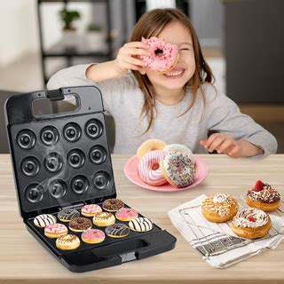 6/8/12/16 hole Donut Maker Machine Double Sided Heating Doughnut Breakfast Machine Cake ...