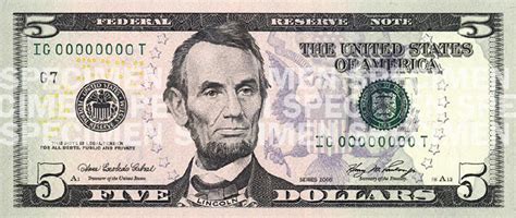 United States Five Dollar Bill Counterfeit Money Detection