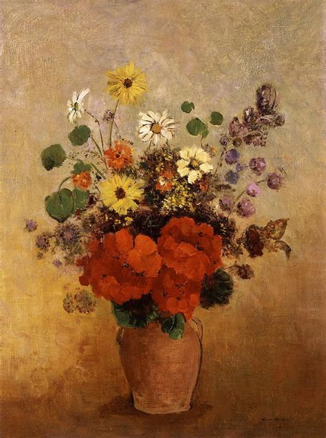 Flowers In A Vase Painting By Odilon Redon Fine Art America