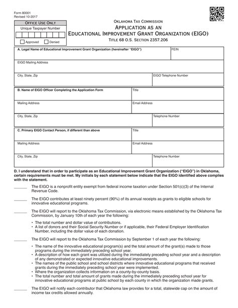 Otc Form 80001 Fill Out Sign Online And Download Fillable Pdf Oklahoma Templateroller