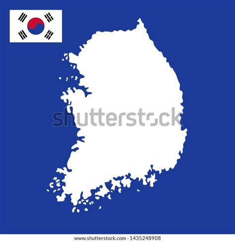 South Korea Map Flag Illustration Vector Stock Vector Royalty Free 1435248908 Shutterstock