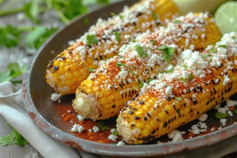 Premium Photo Elotes Grilled Mexican Street Corn On The Cob With