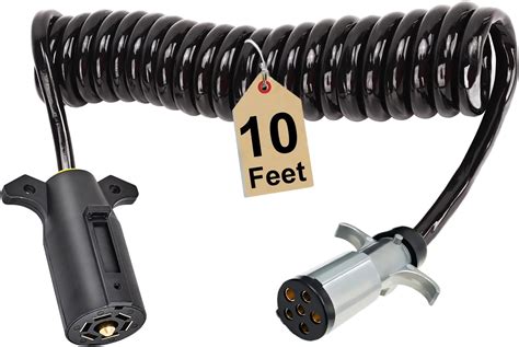 Amazon Dazakoot Way Abs Cord Ft Way Coiled Trailer Cord