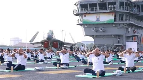 International Yoga Day Indian Armed Forces Showcase Enthusiastic Yoga