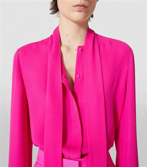 Valentino Silk Scarf Detail Blouse Harrods Us