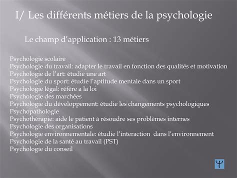 PPT Les métiers de la psychologie PowerPoint Presentation free