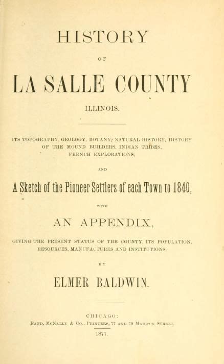 History of La Salle County, Illinois. Its topography, geology, botany ...