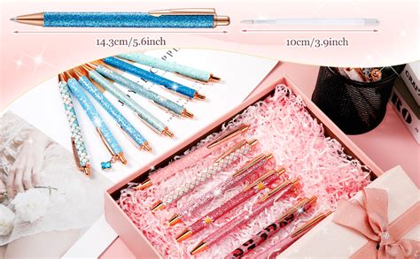 Sherr 7 Pcs Fancy Pens For Women Cute Pens Sparkly Glitter