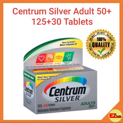 Centrum Silver Adult 50 Multivitamin Tablets 125 30 Tablets