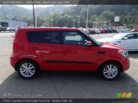 Molten Red 2013 Kia Soul Black Soul Logo Cloth Interior