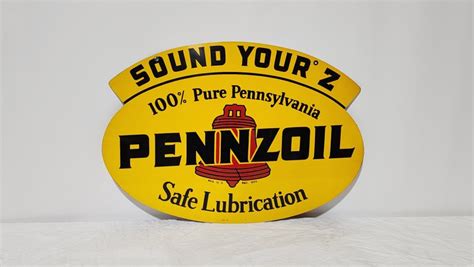 Original Pennzoil Tin Sign Gaa Classic Cars