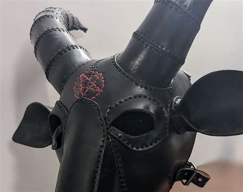 Baphomet Leather Mask Etsy