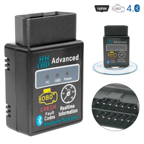 Obd Elm327 Bluetooth Obd2 Obdii Check Engine Interface Adapter Diagnostic Chip Pc Car Scanner