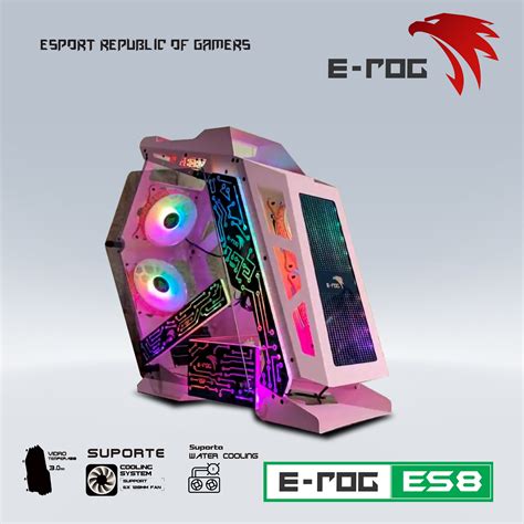 CASE VSP ESPORT REPUBLIC OF GAMERS ES8 Pink Tặng 6 Fan led RGB