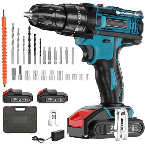 Boreas 21v Electric Cordless Power Drill Set With Wireless Accessories