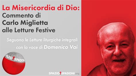 Domenica Gennaio La Misericordia Di Dio Commento Di Carlo