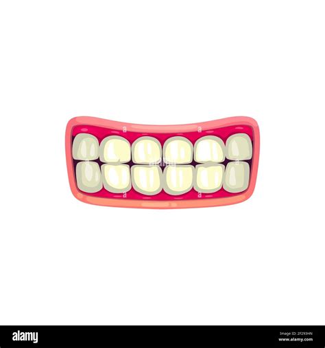 Bouche De Dessin Anim Avec Dents Blanches Grin Vectoriel Ou M Choires