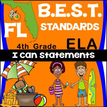 Florida B E S T Standards Th Grade Ela I Can Statements Tpt