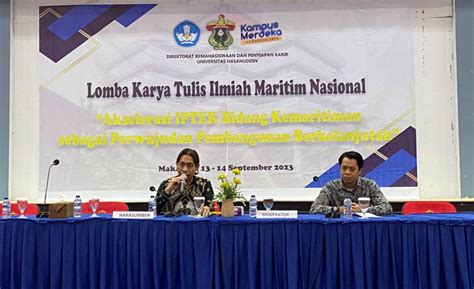 Lomba Karya Tulis Ilmiah Bidang Kemaritiman Unhas Diikuti Tim