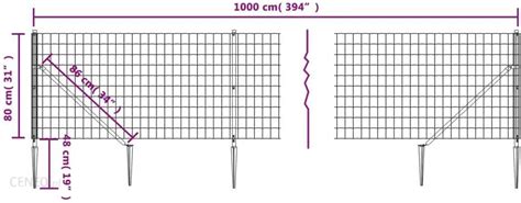 Vidaxl Ogrodzenie Z Siatki Kotwami Zielone X M Ceny I