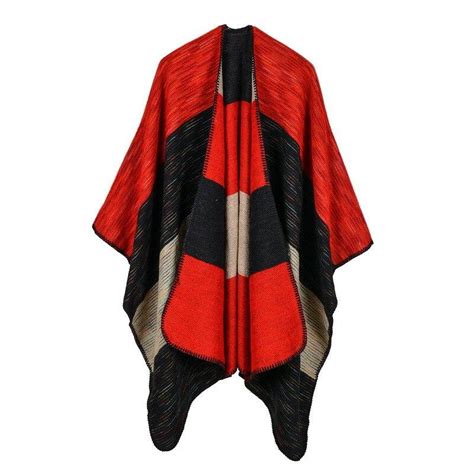 Gestreifter Poncho Cape Poncho Shop