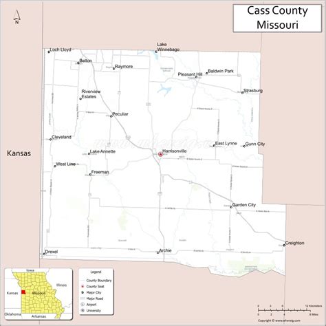 Cass County Map Missouri Where Is Located Cities Population Highways And Facts