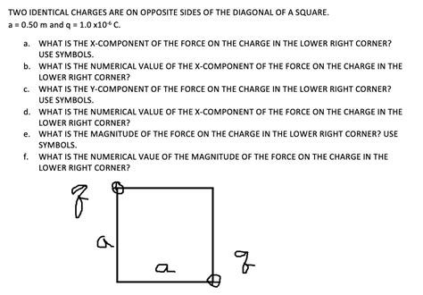 Solved TWO IDENTICAL CHARGES ARE ON OPPOSITE SIDES OF T