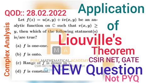 Csir Net Complex Analysis Solution QOD 28 02 2022 Application Of