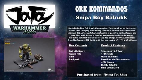 Joytoy Warhammer K Ork Kommandos Snipa Boy Balrukk Unboxing Youtube