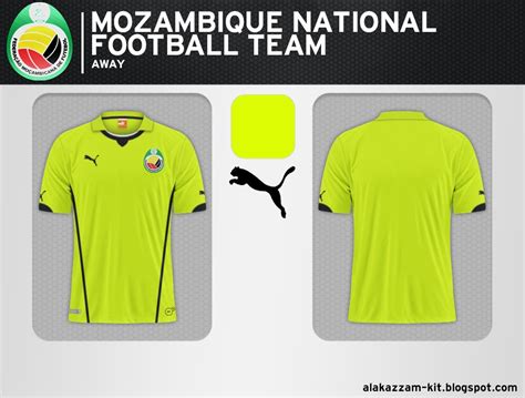 Mozambique National Football Team Fantasy Home & Away Kits (Puma) | Alakazzam Kit Design