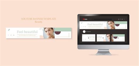 Free PSD | Beauty youtube banner template