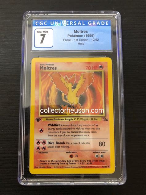 Moltres 1st Edition Cgc 7 Collector Heuson