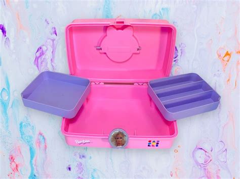 Vintage 90s Barbie Caboodles Makeup Case By Piddlinpixie On Etsy Caboodles Makeup Cases Makeup