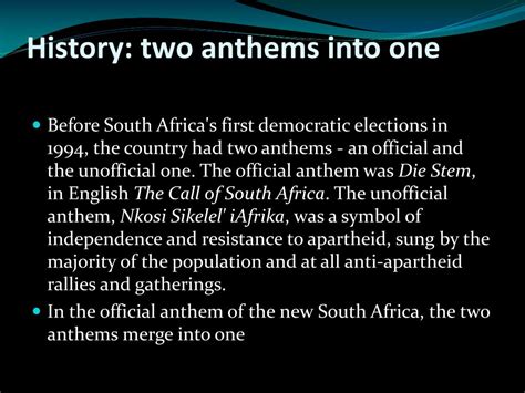 PPT - South African national anthem PowerPoint Presentation, free ...