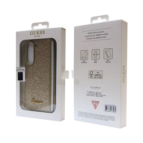 Zadní kryt Guess PC TPU Glitter Flakes Metal Logo pro Samsung Z Fold5