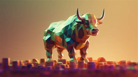 Explosive Growth In The Crypto Currency Market Illustration Of A Bull