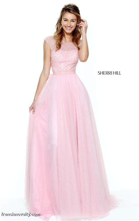 French Novelty Sherri Hill 50939 Sheer Beaded Prom Dress