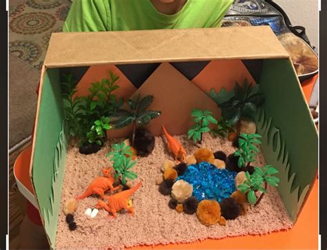 Second Grade School Project Dinosaurs Habitat Diy Crafts For School