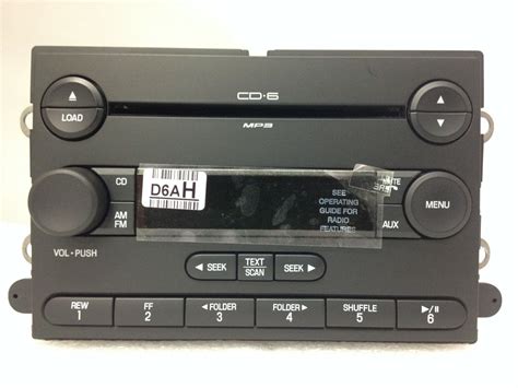 Five Hundred SAT Rdy CD6 MP3 Radio OEM Factory Original 6 CD Changer