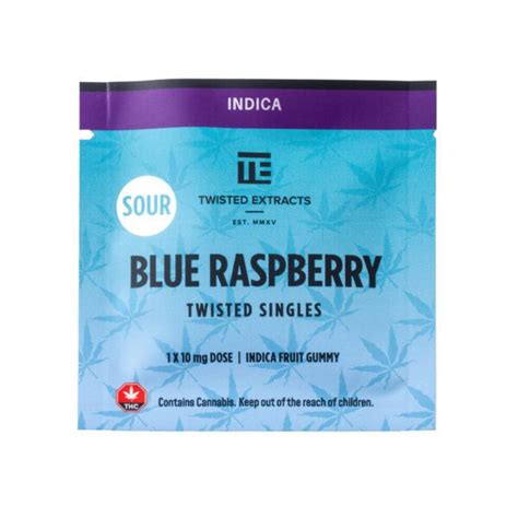 Sour Blue Raspberry Twisted Singles Mg Thc Indica Reefside