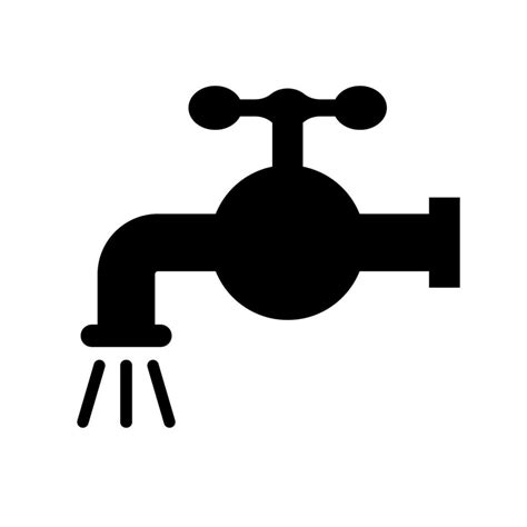 Water Tap Silhouette Icon Water Use Vector 26728968 Vector Art At