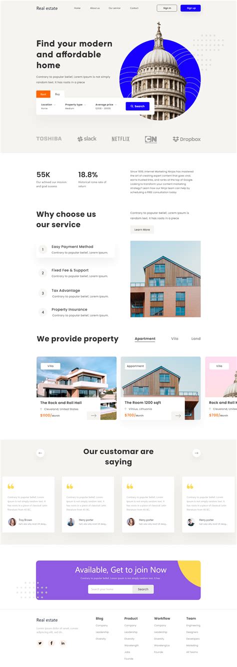 Real Estate Landing Page By Nabil Mahmud For UI Deft On Dribbble