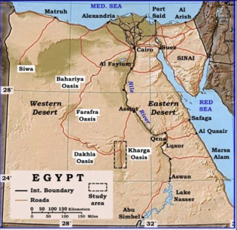 Location Map Of Egypt Showing El Kharga Oasis After Salman Et Al