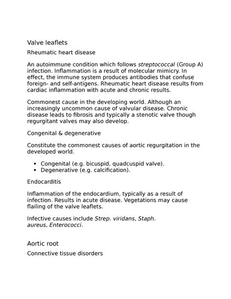 Valve leaflets of aortic regurgitation - Valve leaflets Rheumatic heart ...