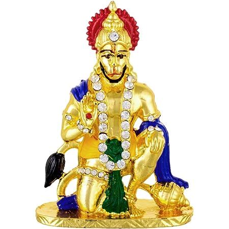 Buy Dealfry Metal Bajrang Bali Ashirwad Idol Hand Made Gold Plated