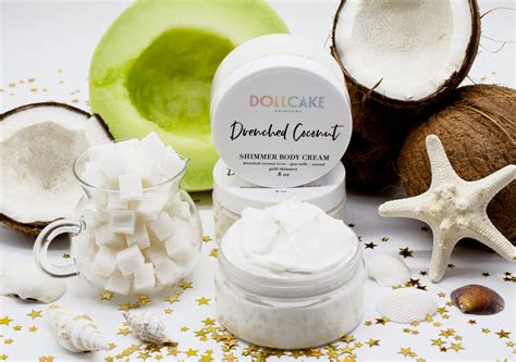 Drenched Coconut Goat Milk Shimmer Body Cream Dollcake Skincare