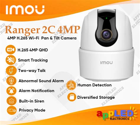 Imou Ranger 2C 4MP 4MP Wi Fi PT Camera With Mic And Speaker AI Human